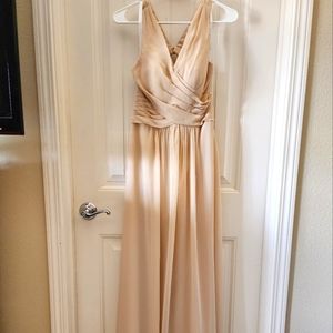 Azazie Champagne colored dress